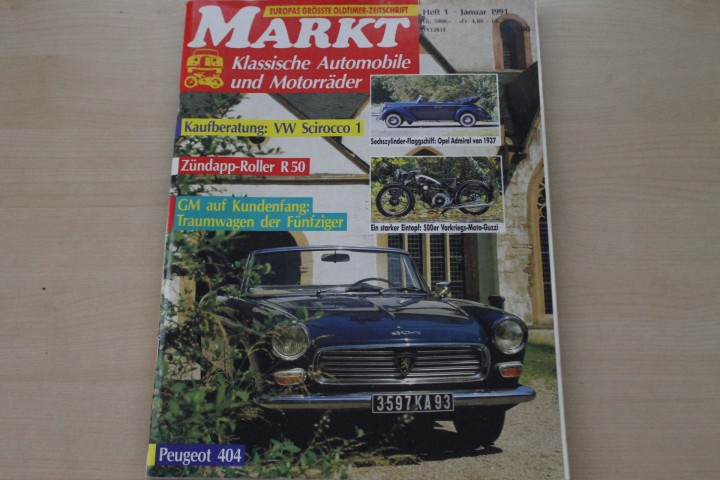 Deckblatt Oldtimer Markt (01/1991)